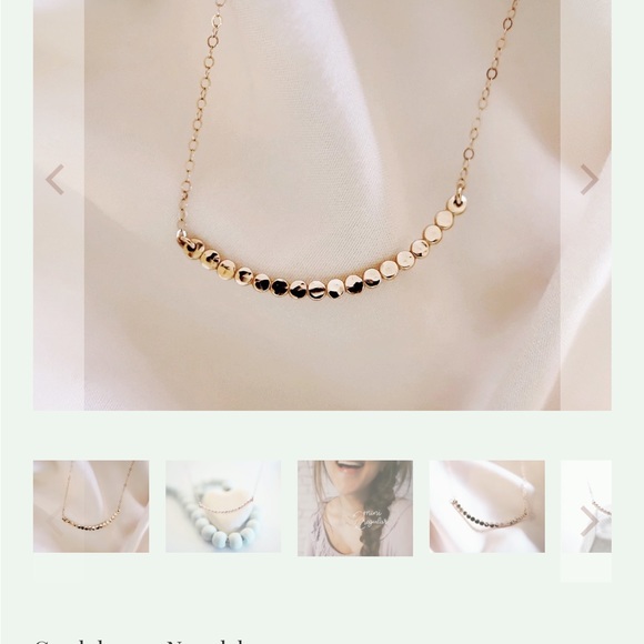 Mint and Birch Godess Rose Gold Necklace - Picture 2 of 6